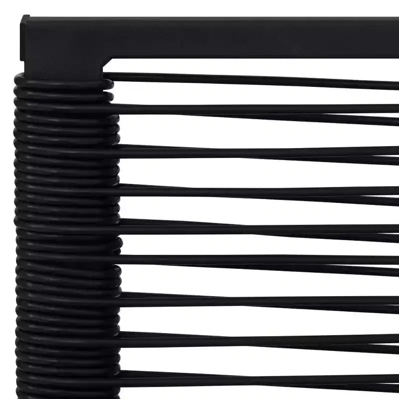 vidaXL Ensemble de salle à manger en verre noir moyen et durable pour le jardin