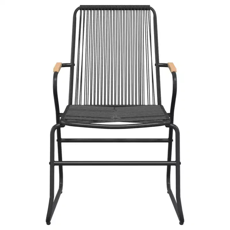 vidaXL Set da pranzo da giardino in polyrattan nero medie dimensioni resistente