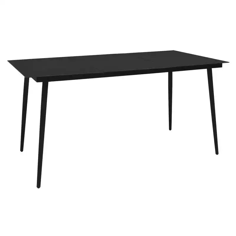 vidaXL Set da pranzo da giardino in polyrattan nero medie dimensioni resistente