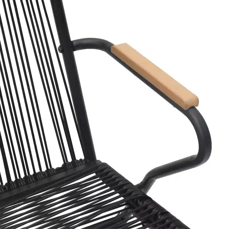 vidaXL Set da pranzo da giardino in polyrattan nero medie dimensioni resistente