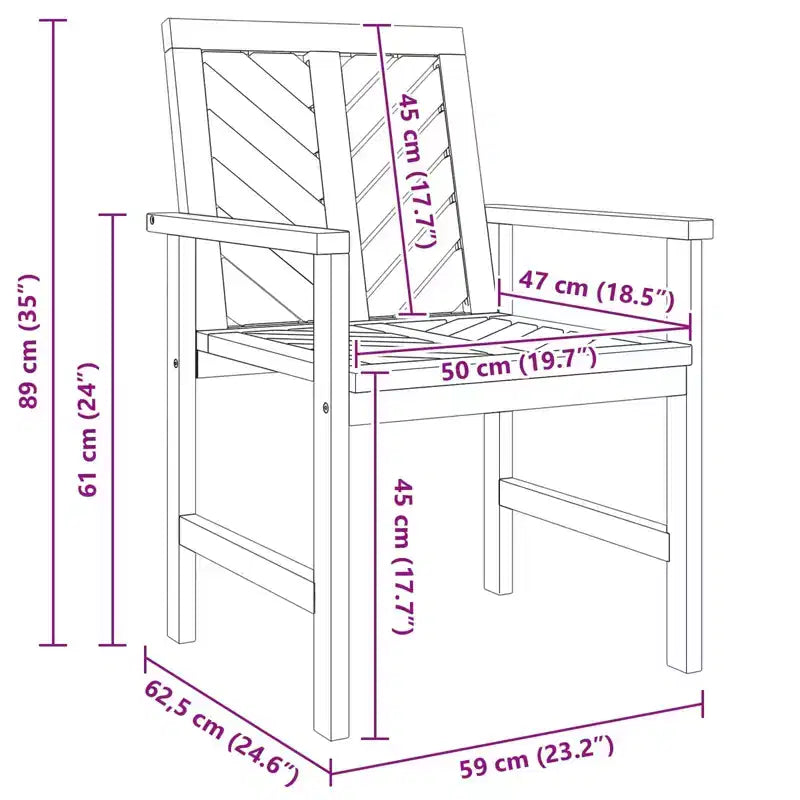 vidaXL Set Divano da Giardino 5 pz Marrone Legno Massello di Acacia