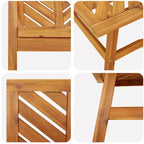 vidaXL Set Divano da Giardino 5 pz Marrone Legno Massello di Acacia