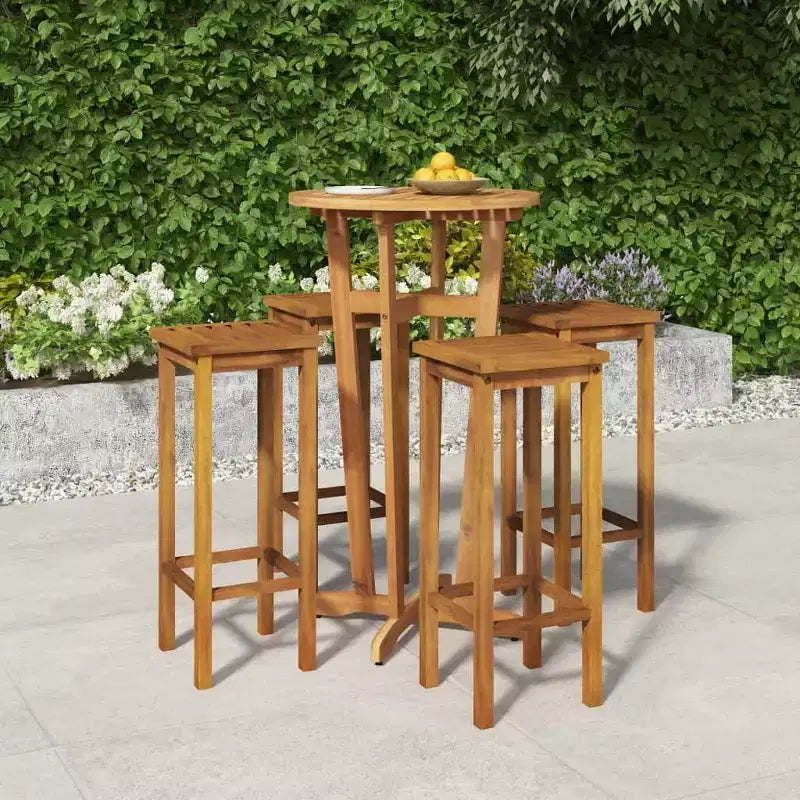 vidaXL Set Mobili da Bar da Giardino Legno Massello di Acacia Naturale Grande Durevole