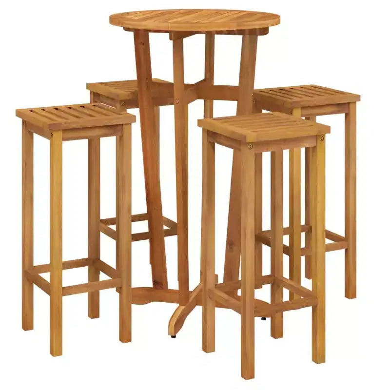 vidaXL Set Mobili da Bar da Giardino Legno Massello di Acacia Naturale Grande Durevole