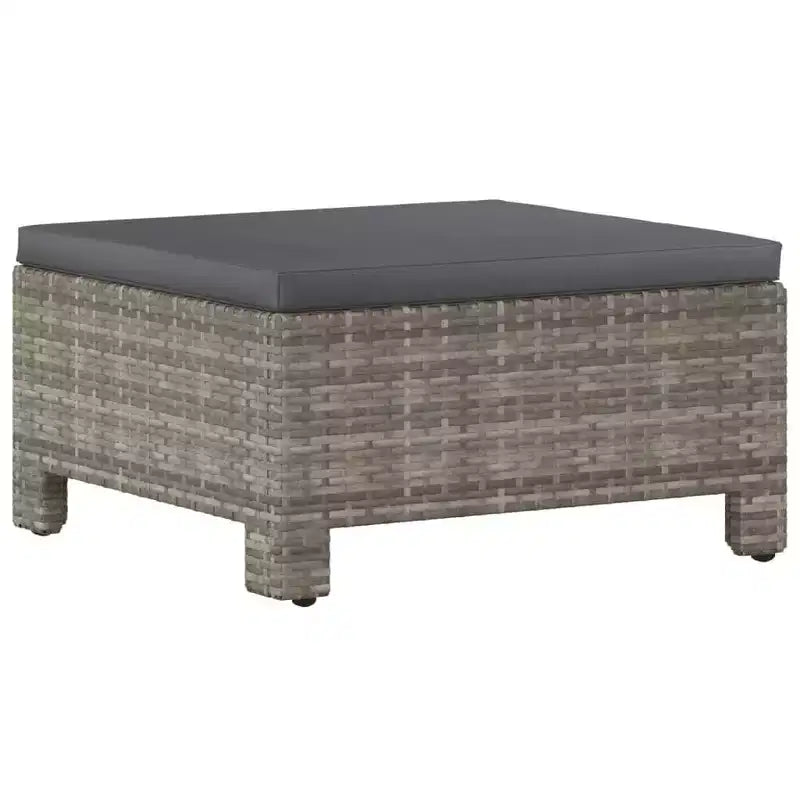 vidaXL Set lounge da giardino in rattan PE grigio, acciaio verniciato a polvere grande