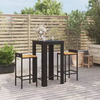 vidaXL Salon de jardin bar en résine tressée, ensemble de bar durable de taille moyenne
