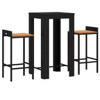 vidaXL Salon de jardin bar en résine tressée, ensemble de bar durable de taille moyenne