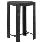 vidaXL Salon de jardin bar en résine tressée, ensemble de bar durable de taille moyenne