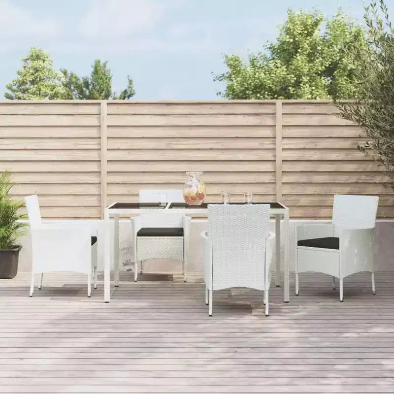 vidaXL Set da pranzo da giardino Set da 4 pz.