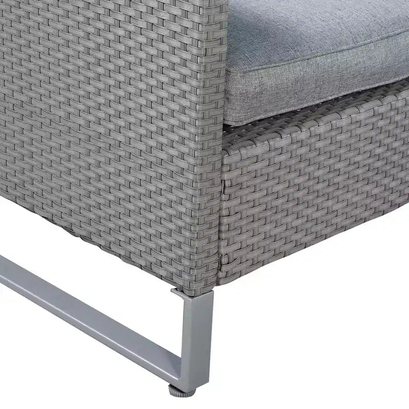Costway Set Divano Sezionale da Esterno a 2 Pezzi, con Cuscini, per Giardino, Grigio
