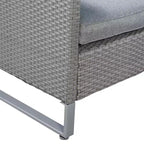 Costway Set Divano Sezionale da Esterno a 2 Pezzi, con Cuscini, per Giardino, Grigio