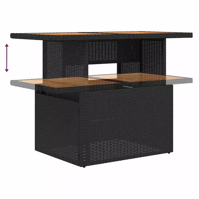 vidaXL Salotto da Giardino in Rattan PE Grande Materiali Resistenti ai Raggi UV