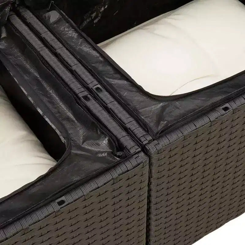 vidaXL Salotto da Giardino in Rattan PE Grande Materiali Resistenti ai Raggi UV