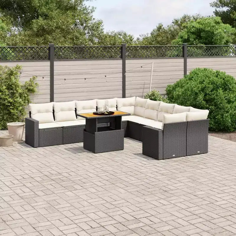 vidaXL Salotto da Giardino in Rattan PE Grande Materiali Resistenti ai Raggi UV