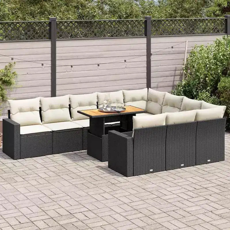 vidaXL Salotto da Giardino in Rattan PE Grande Materiali Resistenti ai Raggi UV