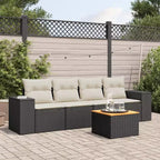 vidaXL Salotto da giardino in polyrattan, 5 pz., componibile