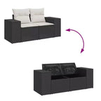 vidaXL Salotto da giardino in polyrattan, 5 pz., componibile