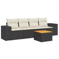 vidaXL Salotto da giardino in polyrattan, 5 pz., componibile