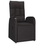vidaXL Set da pranzo da giardino 9 pz in polyrattan nero
