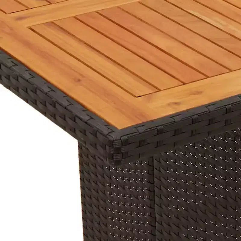 vidaXL Set da pranzo da giardino 9 pz in polyrattan nero
