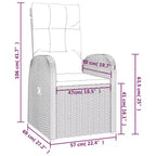 vidaXL Set da pranzo da giardino 9 pz in polyrattan nero