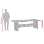 vidaXL Set da pranzo da giardino 9 pz in polyrattan nero
