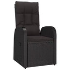 vidaXL Set da pranzo da giardino 10 posti in rattan PE nero Braccioli regolabili