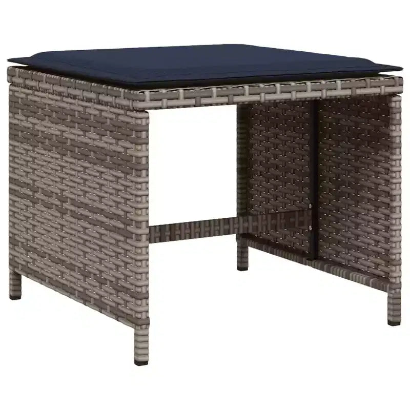 vidaXL Ensemble de salle à manger d'extérieur 8 pièces gris, bleu marine