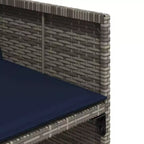 vidaXL Set da pranzo da giardino 12 pz Grigio, Blu scuro