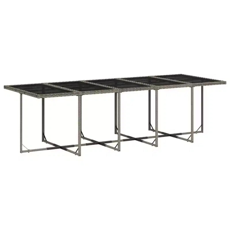 vidaXL Set da pranzo da esterno Set di 14 grigio, blu scuro