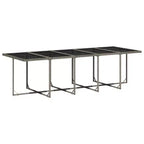 vidaXL Set da pranzo da esterno Set di 14 grigio, blu scuro