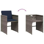 vidaXL Set da pranzo da esterno 14 pz grigio