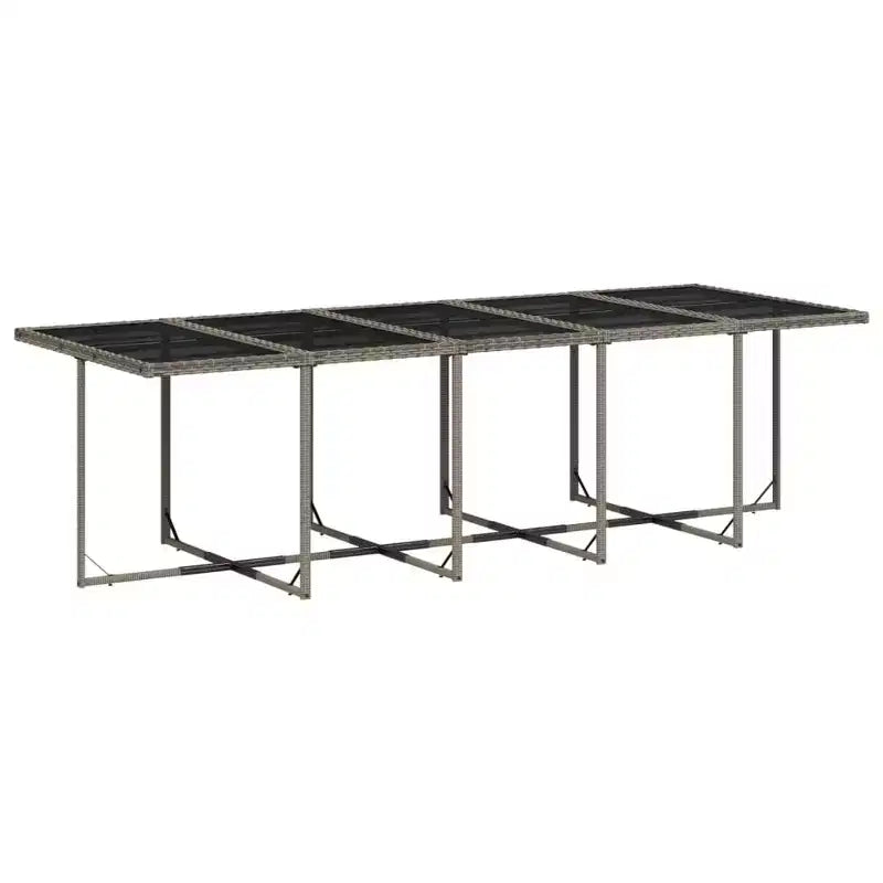 vidaXL Set da pranzo da esterno 14 pz grigio, blu navy