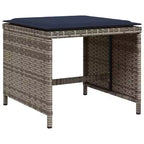 vidaXL Set da pranzo da esterno 14 pz grigio, blu navy