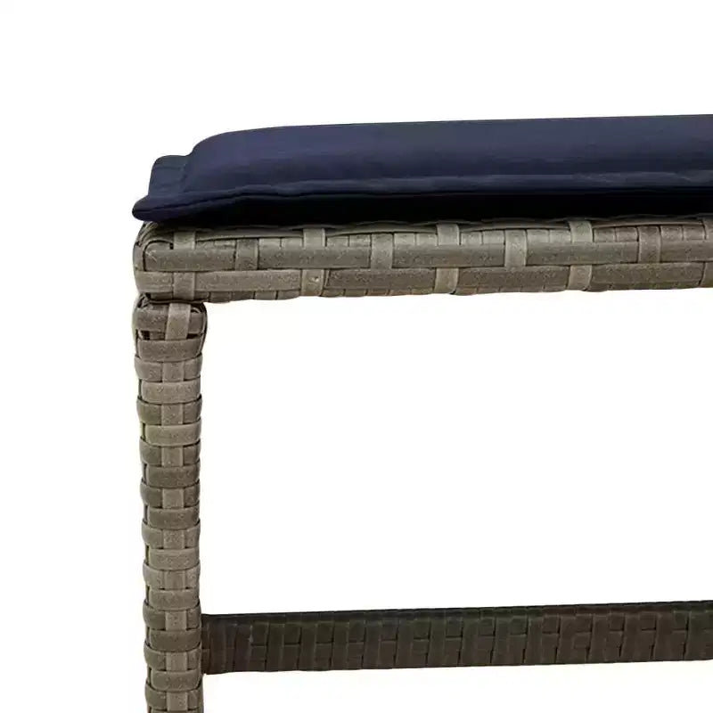 vidaXL Set da pranzo da esterno 14 pz grigio, blu navy