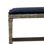 vidaXL Set da pranzo da esterno 14 pz grigio, blu navy