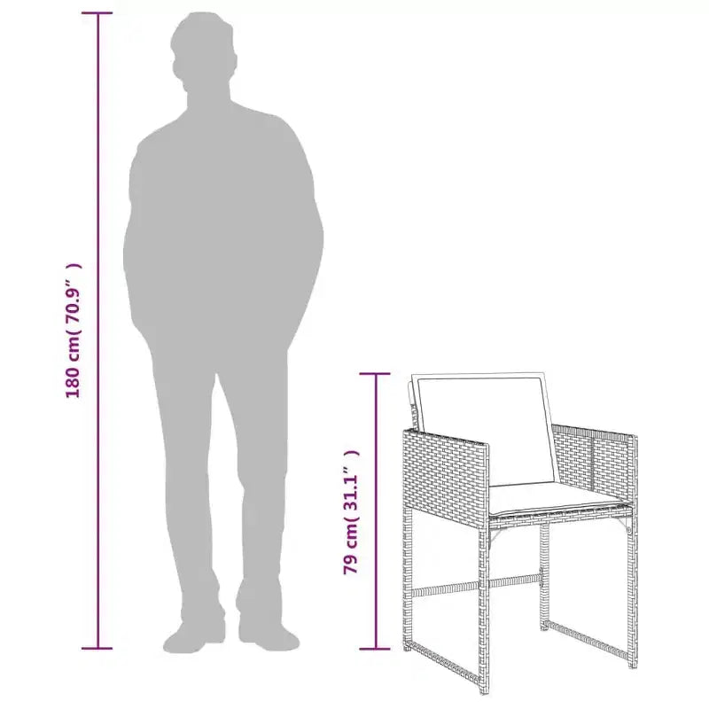 vidaXL Ensemble de salle à manger d'extérieur 16 pcs Gris
