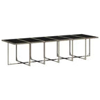 vidaXL Set da pranzo da giardino Set da 16 pezzi in rattan PE grigio Grande Pieghevole