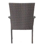 Chaises d'extérieur empilables en rotin PE 4 pièces, résistantes aux intempéries pour patio, jardin, terrasse et bord de piscine