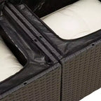 vidaXL Set Divani da Giardino in Polyrattan Modulare 5 Pezzi