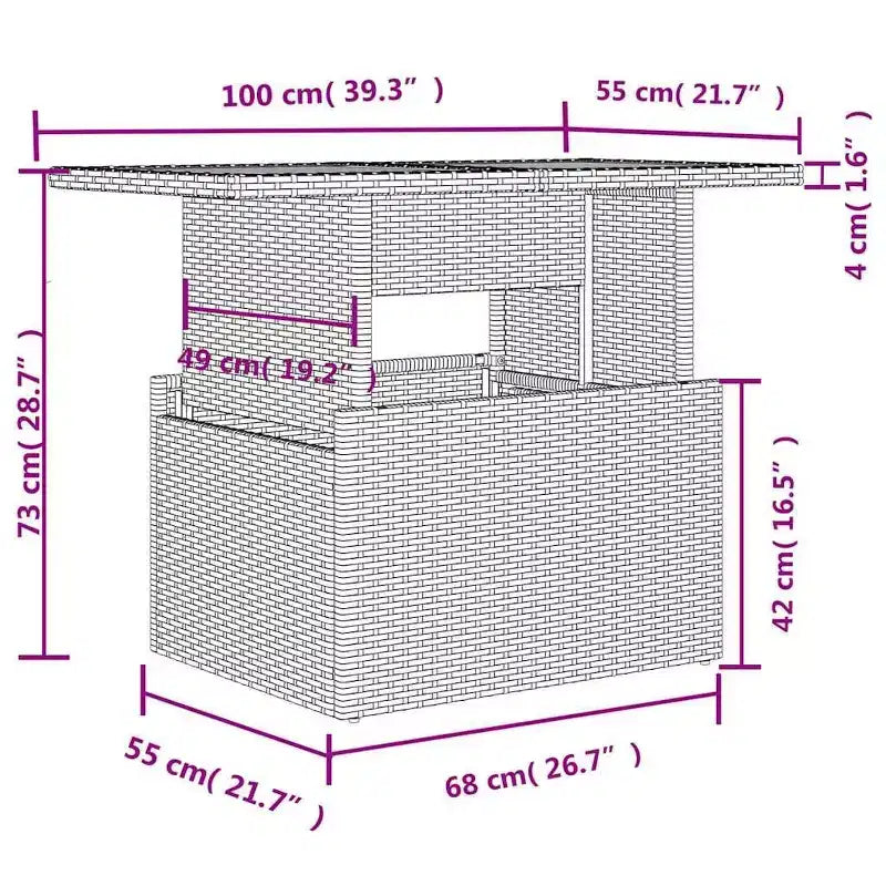 vidaXL Set Divani da Giardino in Polyrattan Modulare 5 Pezzi
