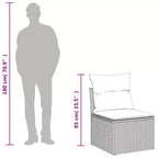 vidaXL Set Divani da Giardino in Polyrattan Modulare 5 Pezzi