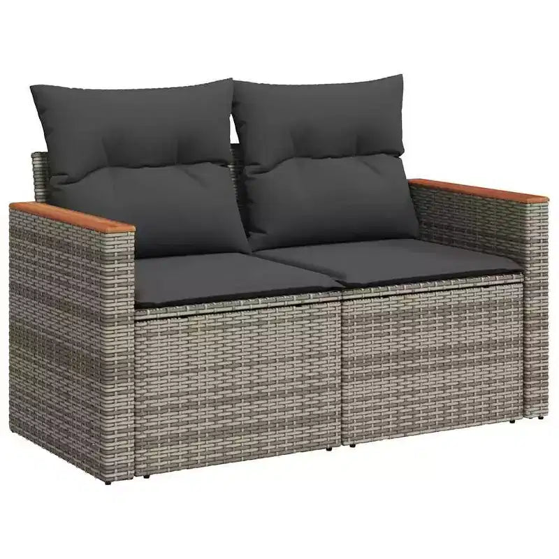vidaXL Set Divani da Giardino in Polyrattan Modulare 5 Pezzi