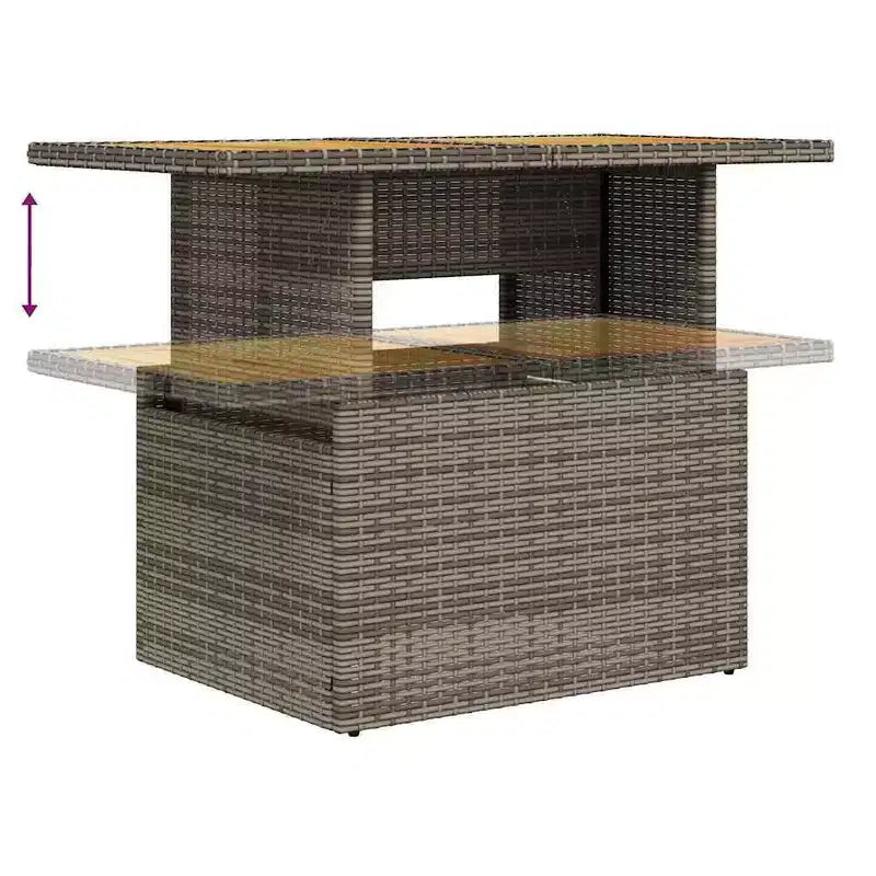 vidaXL Set Divani da Giardino in Polyrattan Modulare 5 Pezzi