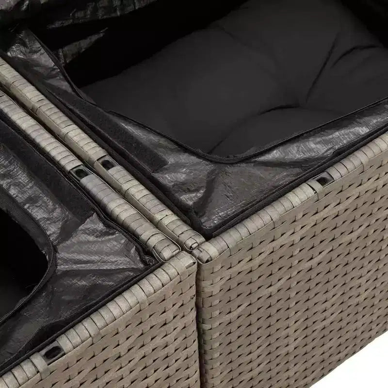 vidaXL Set Divani da Giardino in Polyrattan Modulare 5 Pezzi