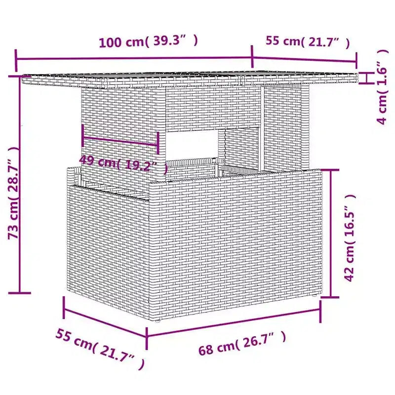 vidaXL Set Divani da Giardino in Polyrattan Modulare 5 Pezzi