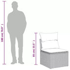 vidaXL Set Divani da Giardino in Polyrattan Modulare 5 Pezzi