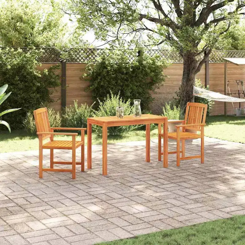 vidaXL Set da pranzo da giardino 3 pz Marrone Legno massello di acacia