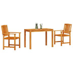 vidaXL Set da pranzo da giardino 3 pz Marrone Legno massello di acacia
