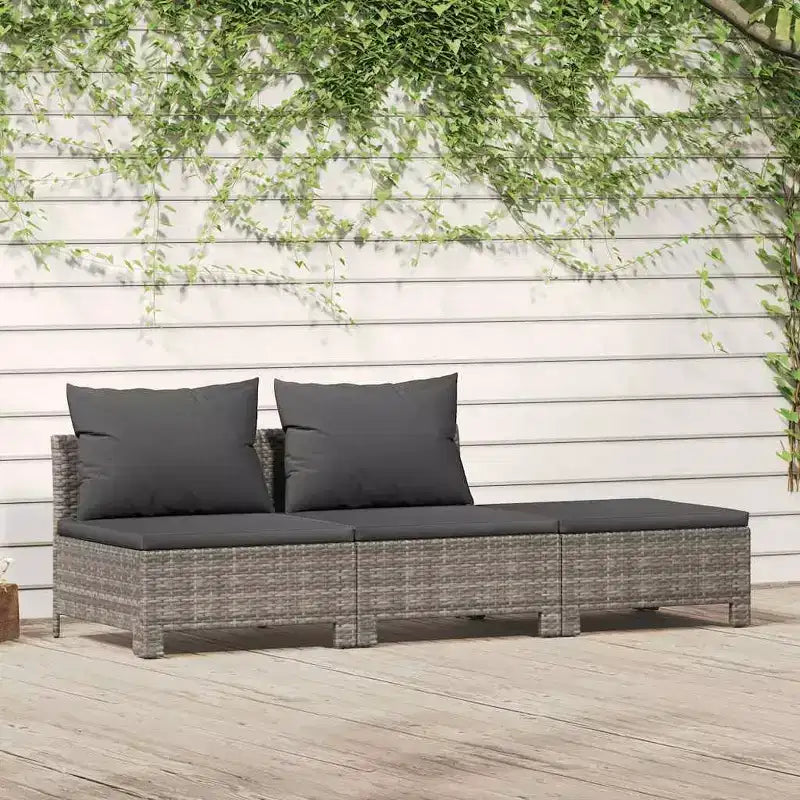 vidaXL Salotto da giardino grigio, grigio scuro